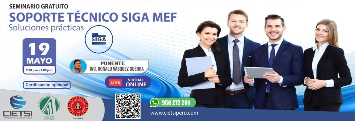 SEMINARIO TALLER GRATUITO SOPORTE TÉCNICO SIGA MEF 2023